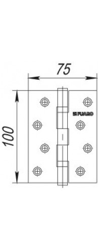 Петля Fuaro (Фуаро) универсальная IN4200U SB (2BB 100x75x2,5) мат. золото Петля Fuaro (Фуаро) универсальная IN4200U SB (2BB 100x75x2,5) мат. золото