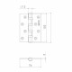 Петля Armadillo (Армадилло) универсальная IN4500UC-BL CP 102x76x3 INOX304 хром БЛИСТЕР