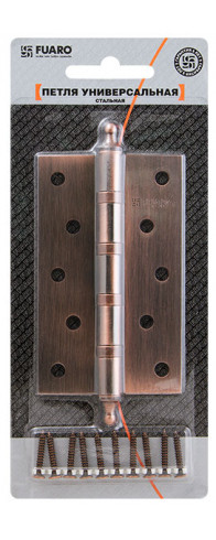 Петля Fuaro (Фуаро) универсальная IN5400UA-BL AB (4BB/A/BL 125x75x2,5) бронза БЛИСТЕР Петля Fuaro (Фуаро) универсальная IN5400UA-BL AB (4BB/A/BL 125x75x2,5) бронза БЛИСТЕР