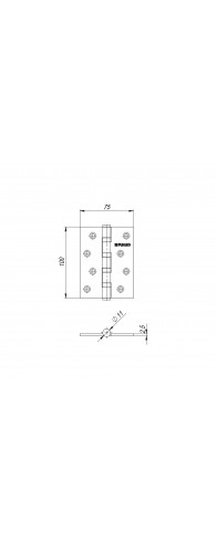 Петля Fuaro (Фуаро) универсальная IN4400U-BL PB (4BB/BL 100x75x2,5) латунь БЛИСТЕР Петля Fuaro (Фуаро) универсальная IN4400U-BL PB (4BB/BL 100x75x2,5) латунь БЛИСТЕР