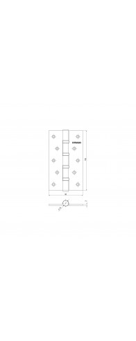 Петля Fuaro (Фуаро) универсальная IN6400U SN (4BB 150x95x3) мат. никель Петля Fuaro (Фуаро) универсальная IN6400U SN (4BB 150x95x3) мат. никель
