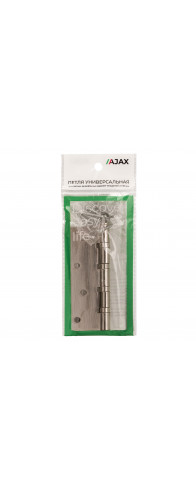 Петля Ajax (Аякс) универсальная IN4000U SN (4B/P 100x70x2) мат. никель ПАКЕТ Петля Ajax (Аякс) универсальная IN4000U SN (4B/P 100x70x2) мат. никель ПАКЕТ