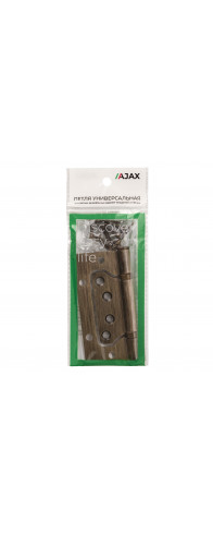 Петля Ajax (Аякс) универсальная без врезки IN4000W AB (100/P-2B 100x2,3) бронза Петля Ajax (Аякс) универсальная без врезки IN4000W AB (100/P-2B 100x2,3) бронза