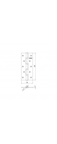 Петля Fuaro (Фуаро) универсальная IN8400U PB (4BB 200x105x3) латунь Петля Fuaro (Фуаро) универсальная IN8400U PB (4BB 200x105x3) латунь