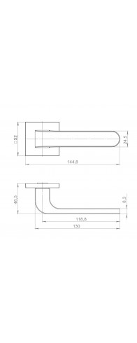 Ручка Ajax (Аякс) раздельная K.JS51.FLEX BL-24 черный Ручка Ajax (Аякс) раздельная K.JS51.FLEX BL-24 черный