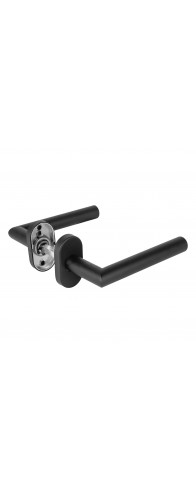 Ручка Fuaro (Фуаро) раздельная R.DSS201-0204P/19 (DSS-0204P/19) INOX 201 BLACK (овальное основание)