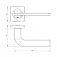 Ручка Ajax (Аякс) раздельная K.JK51.SPLINE (SPLINE JK) SSC-16 сатинированный хром