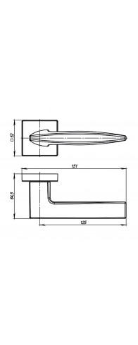 Ручка Armadillo (Армадилло) раздельная K.USQ52.SQUID FSG флор. золото Ручка Armadillo (Армадилло) раздельная K.USQ52.SQUID FSG флор. золото