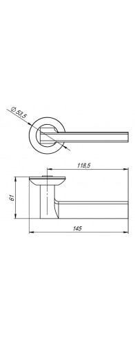 Ручка Punto (Пунто) раздельная R.TL54.BLADE (BLADE TL) WH-19 белый Ручка Punto (Пунто) раздельная R.TL54.BLADE (BLADE TL) WH-19 белый