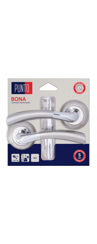 Ручка Punto (Пунто) раздельная LM/A R.TL54.BONA/HD SN/CP-3 матовый никель/хром Ручка Punto (Пунто) раздельная LM/A R.TL54.BONA/HD SN/CP-3 матовый никель/хром