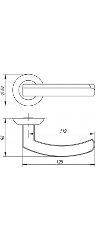 Ручка Fuaro (Фуаро) раздельная R.AR54.ALFA (ALFA AR) 140mm SN/CP-3 матовый никель/хром
