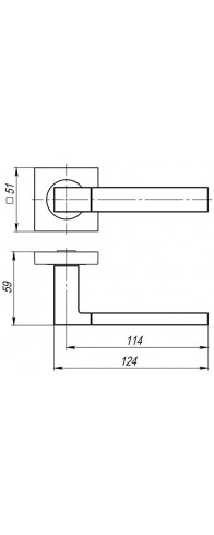 Ручка Ajax (Аякс) раздельная K.JK51.FUSION (FUSION JK) BL-24 черный Ручка Ajax (Аякс) раздельная K.JK51.FUSION (FUSION JK) BL-24 черный