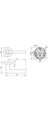 Ручка Punto (Пунто) раздельная R.TL54.REX (REX TL) 105mm ABG-6 зеленая бронза Ручка Punto (Пунто) раздельная R.TL54.REX (REX TL) 105mm ABG-6 зеленая бронза