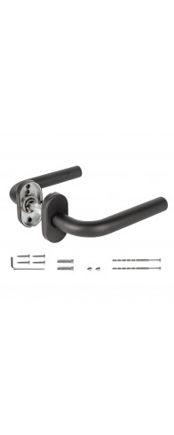 Ручка Fuaro (Фуаро) раздельная R.DSS201-0201P/19 INOX 201 BLACK (овальное основание)
