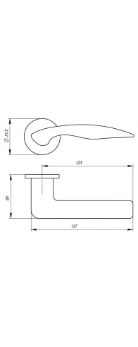 Ручка Armadillo (Армадилло) раздельная R.URS52.WAVE (WAVE URS) MWSC-33 итальянский тисненый