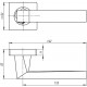 Ручка Armadillo (Армадилло) раздельная K.SQ52.CORSICA (CORSICA SQ003) SN-3 матовый никель