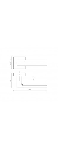 Ручка Fuaro (Фуаро) раздельная K.DM51.Straight (Straight DM) BL-24 черный