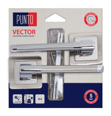 Ручка Punto (Пунто) раздельная LM/A K.QR52.VECTOR/HD SN/CP-3 матовый никель/хром