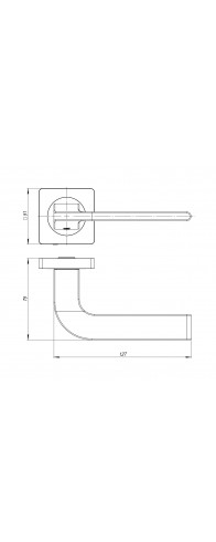 Ручка Ajax (Аякс) раздельная K.JK51.SPLINE (SPLINE JK) CP-8 хром Ручка Ajax (Аякс) раздельная K.JK51.SPLINE (SPLINE JK) CP-8 хром