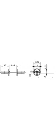 Ручка Fuaro (Фуаро) раздельная R.DSS304-0201/19 (DSS-0201/19) INOX 304 Ручка Fuaro (Фуаро) раздельная R.DSS304-0201/19 (DSS-0201/19) INOX 304