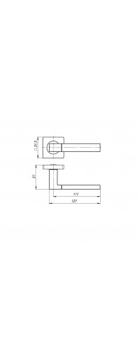 Ручка Ajax (Аякс) раздельная K.JK51.BASE/IND SN-3 мат.никель (белая коробка)