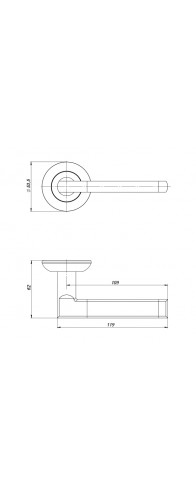 Ручка Punto (Пунто) раздельная R.ZR54.AXIS (AXIS ZR) BL-24 черный