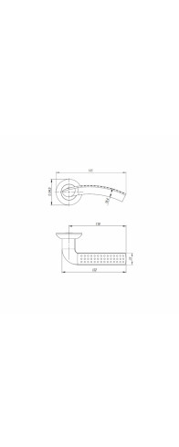 Ручка Punto (Пунто) раздельная R.TL54.LOGICA (LOGICA TL) 140mm SN/CP-3 матовый никель/хром