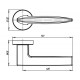 Ручка Armadillo (Армадилло) раздельная R.URB52.SQUID (SQUID URB9) SN-3 матовый никель