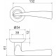 Ручка Armadillo (Армадилло) раздельная R.LD54.Columba (Columba LD80) SN/CP-3 матовый никель/хром