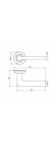Ручка Punto (Пунто) раздельная R.TL54.NEXT 140mm BL-24 черный