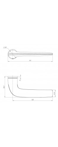 Ручка Armadillo (Армадилло) раздельная R.ART30.LACONY BL-26 черный