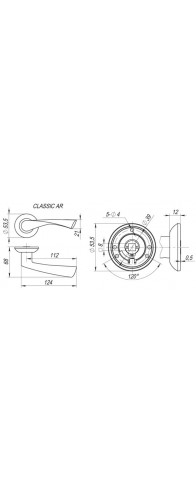 Ручка Fuaro (Фуаро) раздельная R.AR54.CLASSIC (CLASSIC AR) 140mm SN/CP-3 матовый никель/хром Ручка Fuaro (Фуаро) раздельная R.AR54.CLASSIC (CLASSIC AR) 140mm SN/CP-3 матовый никель/хром