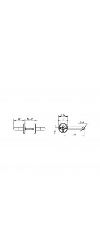 Ручка Fuaro (Фуаро) раздельная R.DSS201-0203/19 (DSS-0203/19) (INOX 201) BLACK