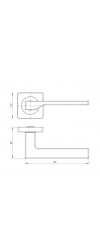 Ручка Ajax (Аякс) раздельная K.JK51.LEVEL (LEVEL JK) BL-24 черный