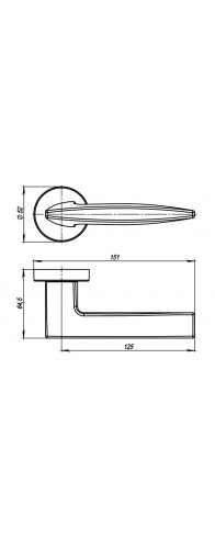 Ручка Armadillo (Армадилло) раздельная R.URB52.SQUID (SQUID URB9) BL-26 черный