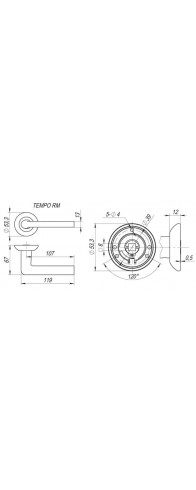 Ручка Fuaro (Фуаро) раздельная R.RM54.TEMPO (TEMPO RM) SN/CP-3 матовый никель/хром Ручка Fuaro (Фуаро) раздельная R.RM54.TEMPO (TEMPO RM) SN/CP-3 матовый никель/хром