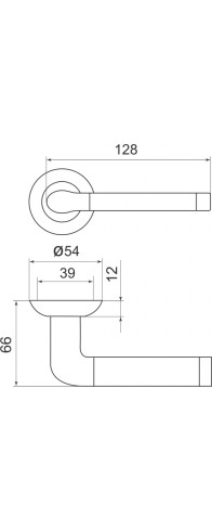Ручка Armadillo (Армадилло) раздельная R.LD54.Stella (Stella LD28) SN/CP-3 матовый никель/хром TECH (кв. 8х140) Ручка Armadillo (Армадилло) раздельная R.LD54.Stella (Stella LD28) SN/CP-3 матовый никель/хром TECH (кв. 8х140)