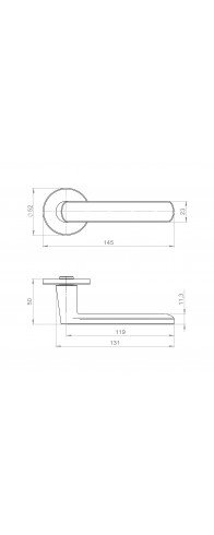 Ручка Ajax (Аякс) раздельная R.JSR51.NANO BL-24 черный
