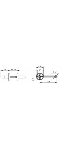Ручка Fuaro (Фуаро) раздельная R.DSS304-0203/19 (DSS-0203/19) INOX 304 Ручка Fuaro (Фуаро) раздельная R.DSS304-0203/19 (DSS-0203/19) INOX 304