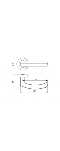 Ручка Fuaro (Фуаро) раздельная R.AR54.ALFA (ALFA AR) 140mm BL-24 черный Ручка Fuaro (Фуаро) раздельная R.AR54.ALFA (ALFA AR) 140mm BL-24 черный