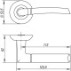 Ручка Ajax (Аякс) раздельная R.JR54.RODEO (RODEO JR) SN/CP-3 матовый никель/хром
