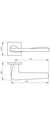 Ручка Armadillo (Армадилло) раздельная K.USS52.TORSO (TORSO USS) SN-3 матовый никель Ручка Armadillo (Армадилло) раздельная K.USS52.TORSO (TORSO USS) SN-3 матовый никель