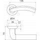 Ручка Armadillo (Армадилло) раздельная R.LD54.Libra27 (Libra LD27) SN/CP-3 матовый никель/хром