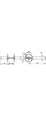 Ручка Fuaro (Фуаро) раздельная R.FIN50.H-0661 (H-0661) СP хром Ручка Fuaro (Фуаро) раздельная R.FIN50.H-0661 (H-0661) СP хром