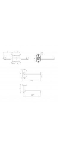 Ручка Fuaro (Фуаро) раздельная R.DSS201-0204P/19 INOX 201