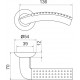 Ручка Armadillo (Армадилло) раздельная R.LD54.Libra26 (Libra LD26) AB/GP-7 бронза/золото