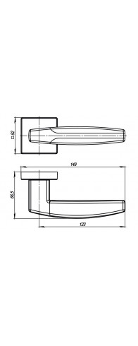 Ручка Armadillo (Армадилло) раздельная K.USQ52.ARC (ARC USQ2) SN/CP-3 матовый никель/хром