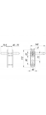 Ручка Fuaro (Фуаро) дверная FP.DH172.0433 NE (DH-0433 NE) (9x140) с пружиной BL-24 черный Ручка Fuaro (Фуаро) дверная FP.DH172.0433 NE (DH-0433 NE) (9x140) с пружиной BL-24 черный
