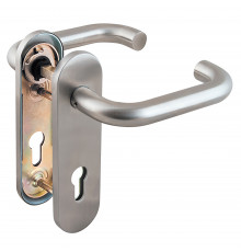 Ручка Fuaro (Фуаро) дверная FP.DH72.0433 SS 304 (DH-0433 SS 304) с пружиной,нержавейка 304, квадрат 9x140 мм