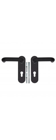 Ручка Fuaro (Фуаро) дверная FP.DH172.0433 NE (DH-0433 NE) (9x130) с пружиной BL-24 черный Ручка Fuaro (Фуаро) дверная FP.DH172.0433 NE (DH-0433 NE) (9x130) с пружиной BL-24 черный